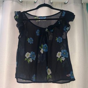 Floral Navy Top